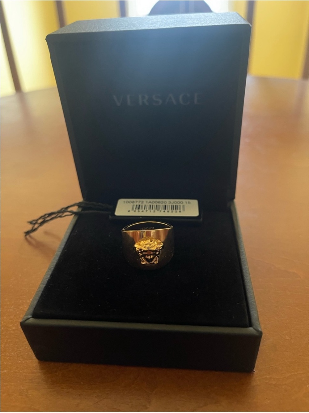 Versace Gold Vermeil Medusa Ring. Size 7 - Picture 2 of 4